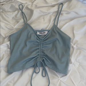 Blue crop top